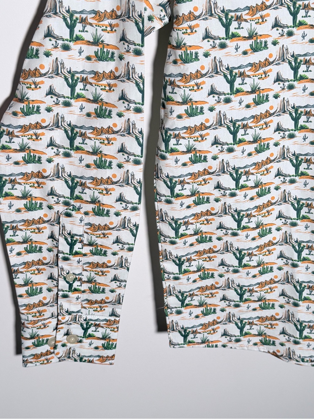 Rocking K Ranchwear By Kennington Cactus Print Long Sleeve Button Up Men S Shirt - Picture 3 of 9